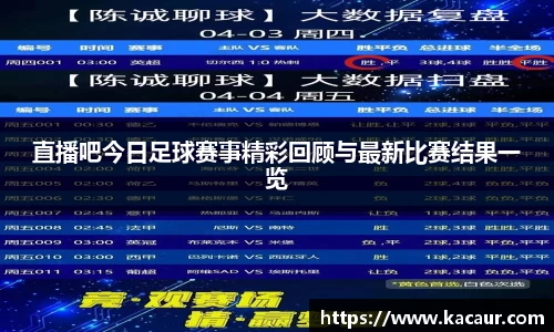 直播吧今日足球赛事精彩回顾与最新比赛结果一览