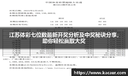 江苏体彩七位数最新开奖分析及中奖秘诀分享，助你轻松赢取大奖