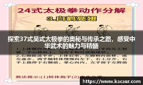 探索37式吴式太极拳的奥秘与传承之路，感受中华武术的魅力与精髓